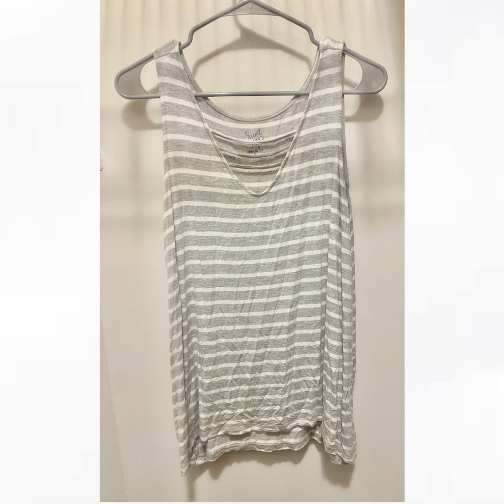 Grey and White Striped Tank